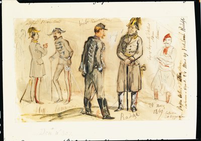 King Vittorio Emanuele II Meeting Joseph Radetsky von Radetz at Vignale, 24th March 1849 by Albrecht Adam